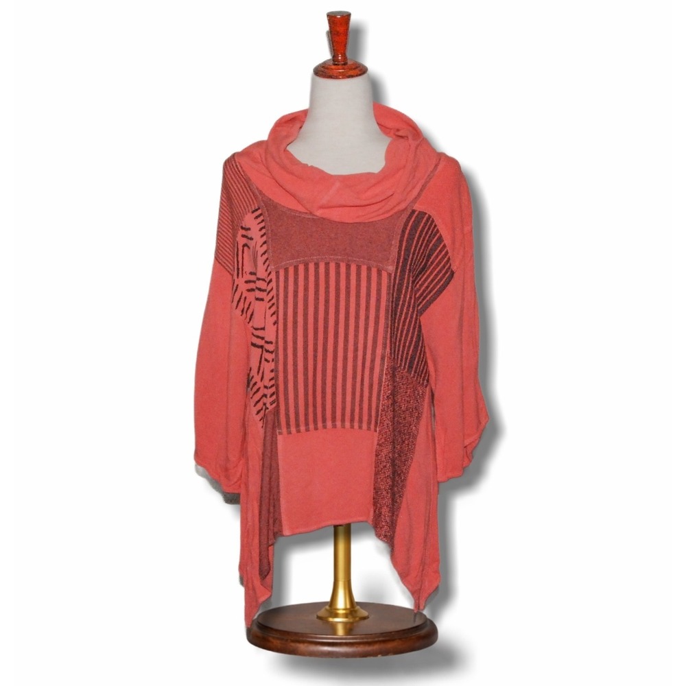 DAIRI FASHION Moroccan Cowl Neck Tunic Top Cotton Rayon Blend Morocco One Size
